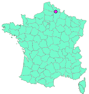 Localisation en France de la geocache Les communes du Nord : Busigny