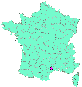 Localisation en France de la geocache AVF 34 Paulhan Cartels 30 Ancien PN de Cartels