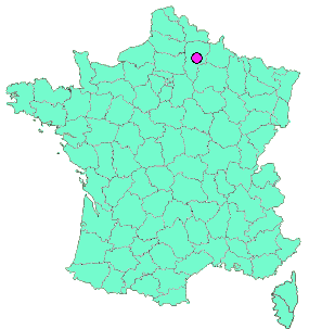 Localisation en France de la geocache Geoshopping Laon #1