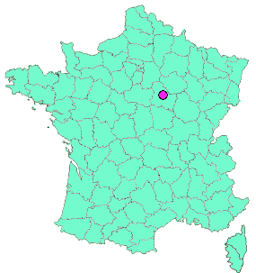 Localisation en France de la geocache La Halle de Seignelay
