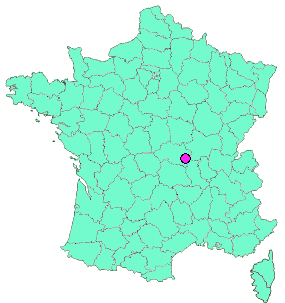 Localisation en France de la geocache Droiturier - Rochers à cupules