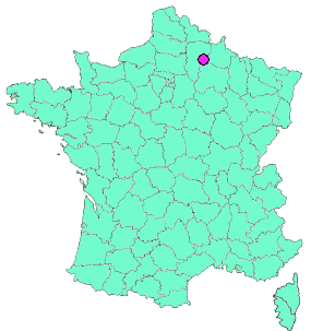 Localisation en France de la geocache L'eglise de goudelancourt-Lès-Berrieux