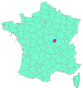 Localisation en France de la geocache Savigny-Poil-Fol