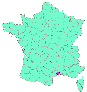 Localisation en France de la geocache Les fontaines de Montpellier #15# Godechot