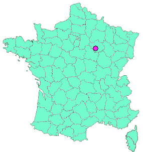 Localisation en France de la geocache VILLERY - JAVERNANT