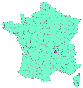 Localisation en France de la geocache Le Puy de Montchaud