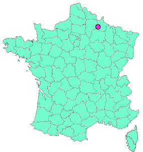 Localisation en France de la geocache Mairie - Nanteuil-sur-Aisne