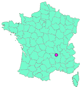 Localisation en France de la geocache #14-Passerelle de Grazac - swedish