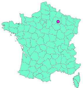Localisation en France de la geocache Pogny Pogny run run #1