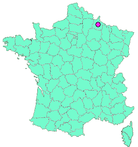 Localisation en France de la geocache 4/11 Le grand lutin chevelu