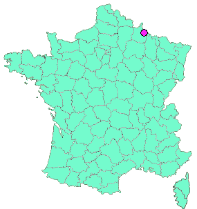 Localisation en France de la geocache le poteau