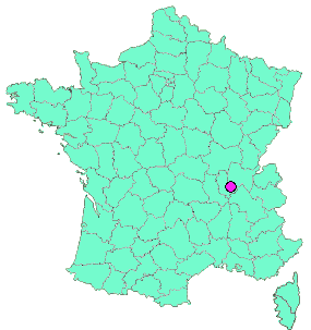 Localisation en France de la geocache # 15 : Le Château d'eau n°1 de Rillieux-la-Pape