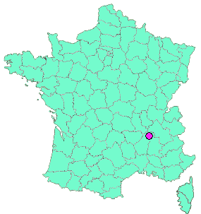 Localisation en France de la geocache Aire Autoroutière du Bornaron 
