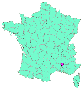 Localisation en France de la geocache Cairanne # 1, le village