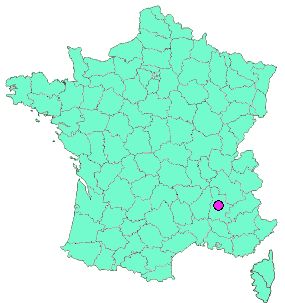 Localisation en France de la geocache # 12  Trek geocaching "La Tête du Loup" Dioi 26
