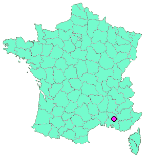 Localisation en France de la geocache #40 - Belvédère du Pont Julien