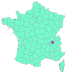 Localisation en France de la geocache #A# Balade à Rochetoirin.