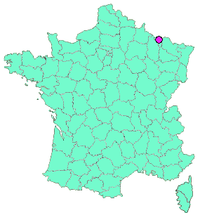 Localisation en France de la geocache Vers le Moulin de Bernawee 2 