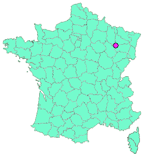 Localisation en France de la geocache Circuit en forêt de Neufeys  #6