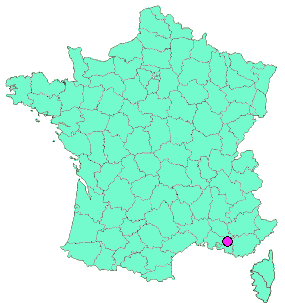 Localisation en France de la geocache De Platanes en platanes #5