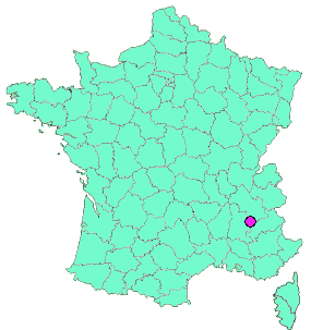 Localisation en France de la geocache Ruisseau de Bonson