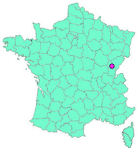 Localisation en France de la geocache LA PETITE GARE DE MESNAY-ARBOIS