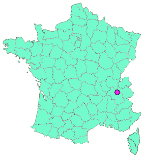 Localisation en France de la geocache Eglise de la Bauche 