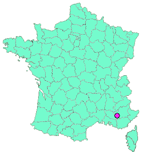 Localisation en France de la geocache Via Domitia - La borne de Tavernoure