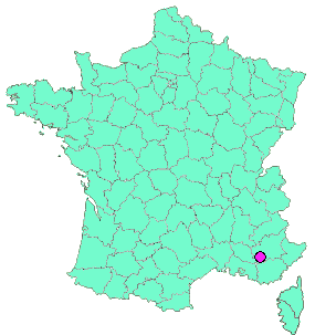 Localisation en France de la geocache 🅿A51 Aire de Repos Volx-Manosque (Revival)🚓🏍🚚