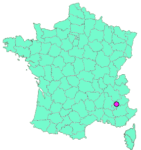 Localisation en France de la geocache 20 La Balade du Villard  - Kermit