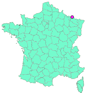 Localisation en France de la geocache #2 - MALLING - La ruelle