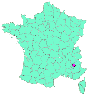 Localisation en France de la geocache 30 La Balade du Villard  - Morchella