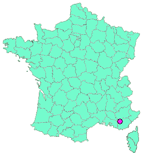 Localisation en France de la geocache Varages # 1, en Provence verte