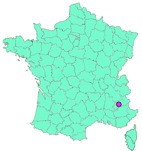 Localisation en France de la geocache Crête de Charance