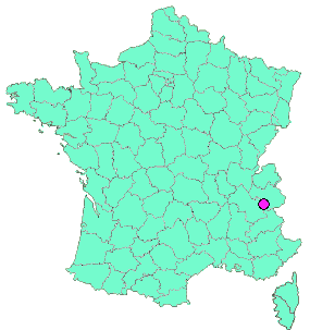 Localisation en France de la geocache Comborcière - Le Merlan
