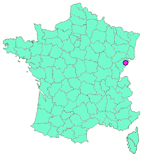 Localisation en France de la geocache Charmoille #3-La cascade