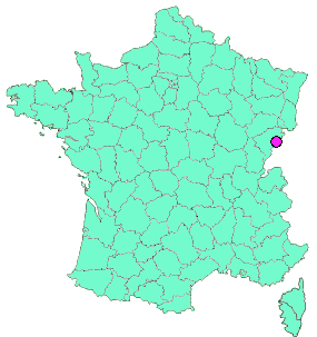Localisation en France de la geocache Le Bizot - La Bosse - La Malcombe