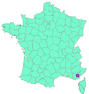 Localisation en France de la geocache 5 - Nouradons - Cross