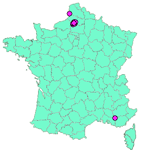 Localisation Geocaches placées par un Geocacheur