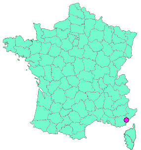 Localisation en France de la geocache 4 Sur les traces du Loup