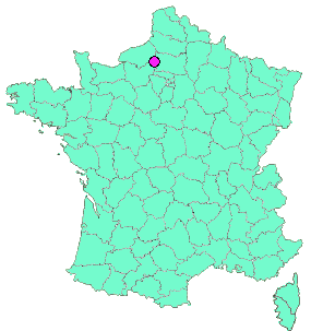 Localisation en France de la geocache Eglise du 76220 " Bosc-Hyons"