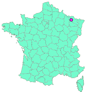 Localisation en France de la geocache Le pont du ragondin
