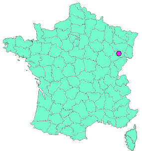 Localisation en France de la geocache À la découverte du 70