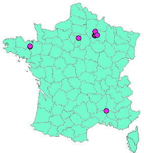 Localisation Geocaches placées par un Geocacheur