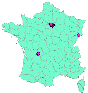 Localisation Geocaches placées par un Geocacheur