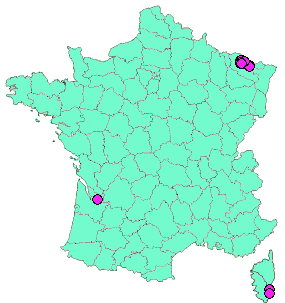 Localisation Geocaches placées par un Geocacheur