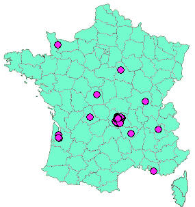 Localisation Geocaches placées par un Geocacheur