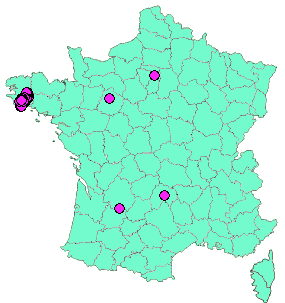 Localisation Geocaches placées par un Geocacheur