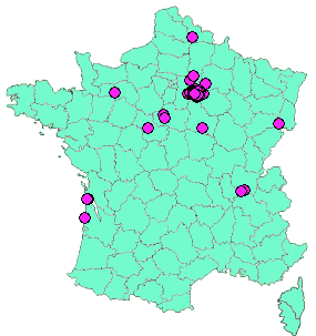 Localisation Geocaches placées par un Geocacheur