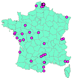 Localisation Geocaches placées par un Geocacheur